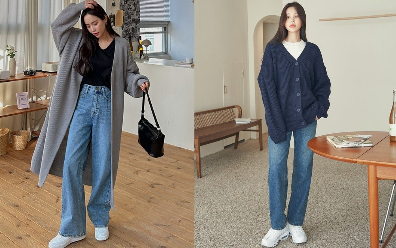 10 mẫu cardigan nữ hot trend, dễ phối đồ 8 Cách phối đồ với cardigan nữ (Nguồn: Internet)
