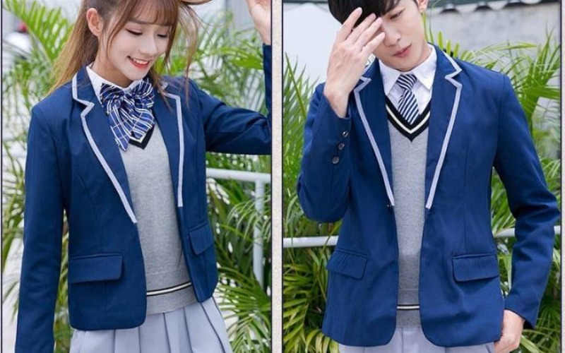 10 mẫu đồng phục học sinh màu xanh đẹp mắt 10 Chất liệu vải cao cấp (Nguồn: Internet)