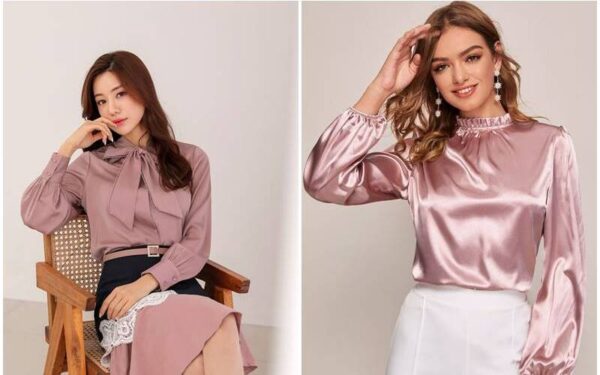 Phối đồ với áo lụa (Nguồn: Internet)