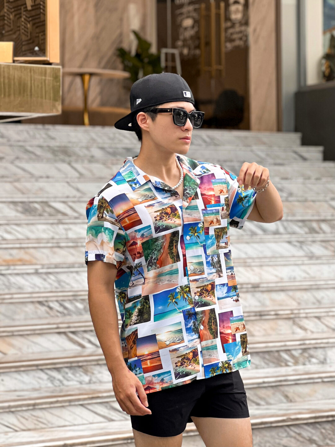Áo sơ mi họa tiết DCSMCD-Nam003 May Theo Yêu Cầu Local Brand DOCAS