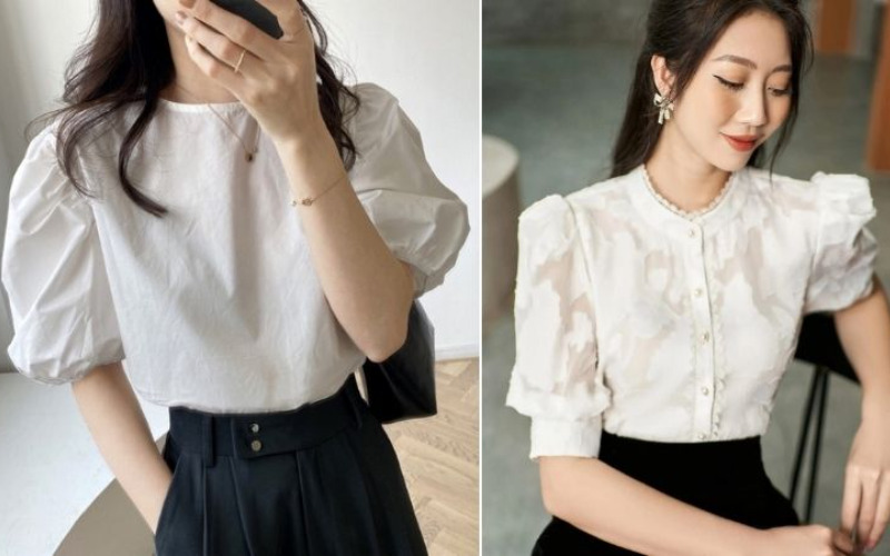10 mẫu áo sơ mi trắng thanh lịch cho mọi phong cách 10 Sơ mi trắng với chi tiết ren (Nguồn: Internet)