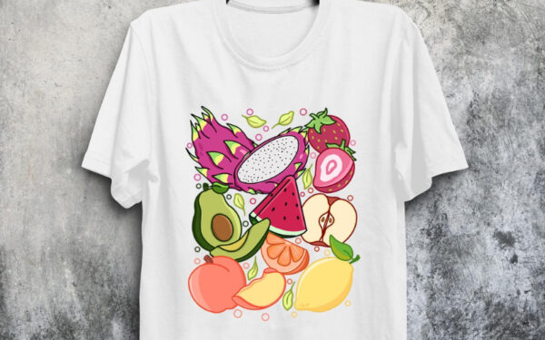 Áo thun in hình trái cây mang lại cảm giác tràn đầy năng lượng (Nguồn: Internet)