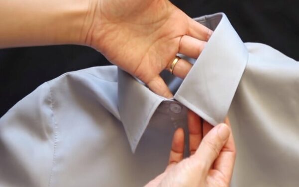 Cách ráp cổ áo sơ mi (Nguồn: Internet)