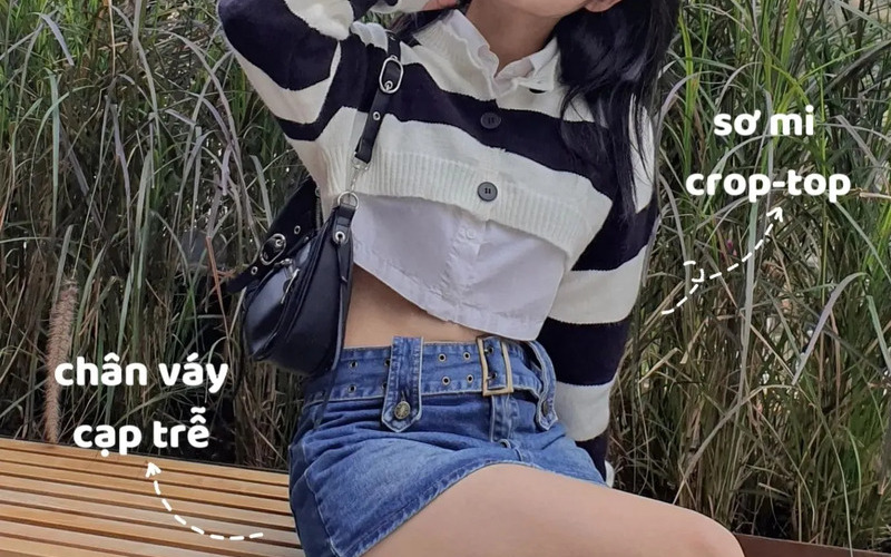Cardigan croptop - Nâng tầm outfit của bạn 9 Phối đồ với áo cardigan croptop (Nguồn: Internet)