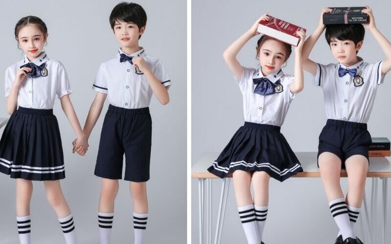 Đồng phục học sinh cấp 1 10 Mẫu đồng phục học sinh cấp 1 phong cách Hàn Quốc (Nguồn: Internet)
