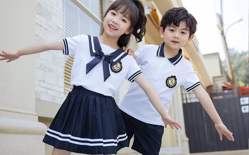 Mẫu đồng phục học sinh tiểu học nữ phong cách Hàn Quốc (Nguồn: Internet)