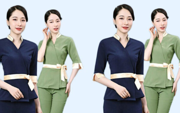 Các loại vải phổ biến cho đồng phục spa màu xanh (Nguồn: Internet)