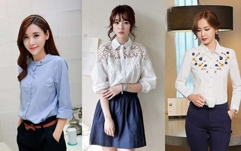 Mẫu áo sơ mi nữ tại xưởng may sơ mi đường Bùi Minh Trực - Việt Tiến (Nguồn: Internet)